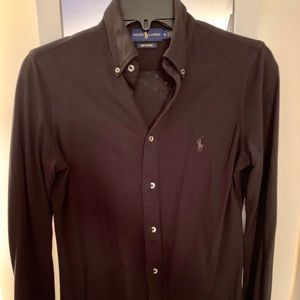 Ralph Lauren Black Long Sleeve Polo